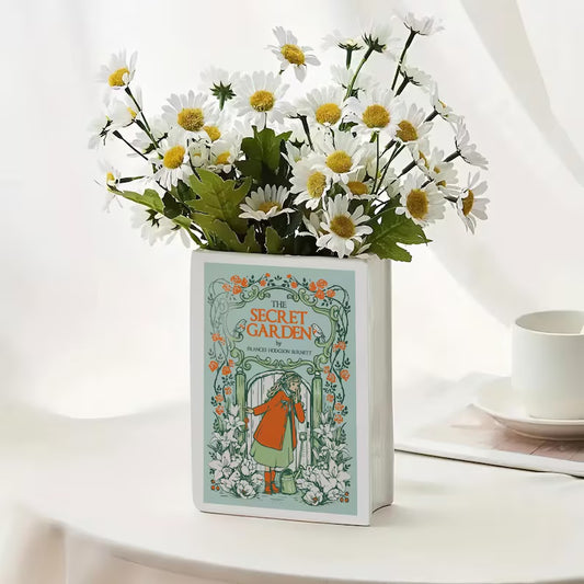 The Secret Garden Ceramic Book Vase